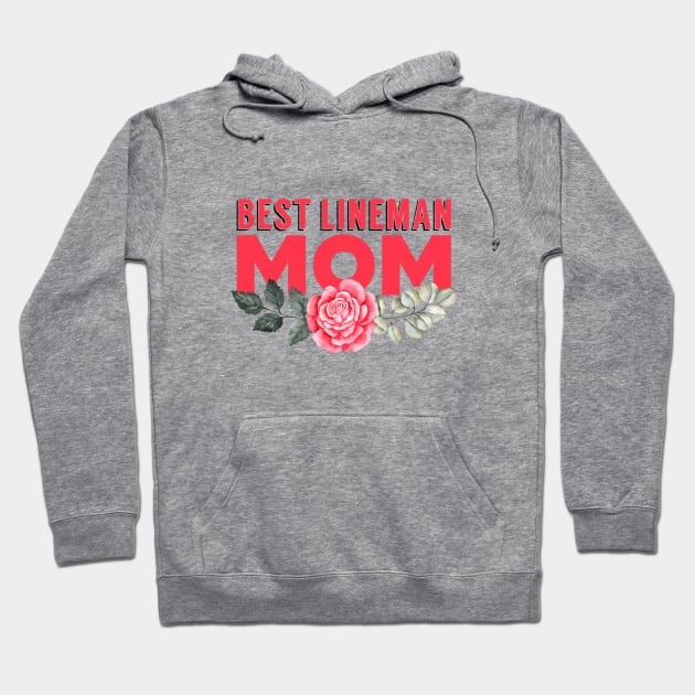 Best Lineman Mom (Bright) Hoodie by Luluca Shirts